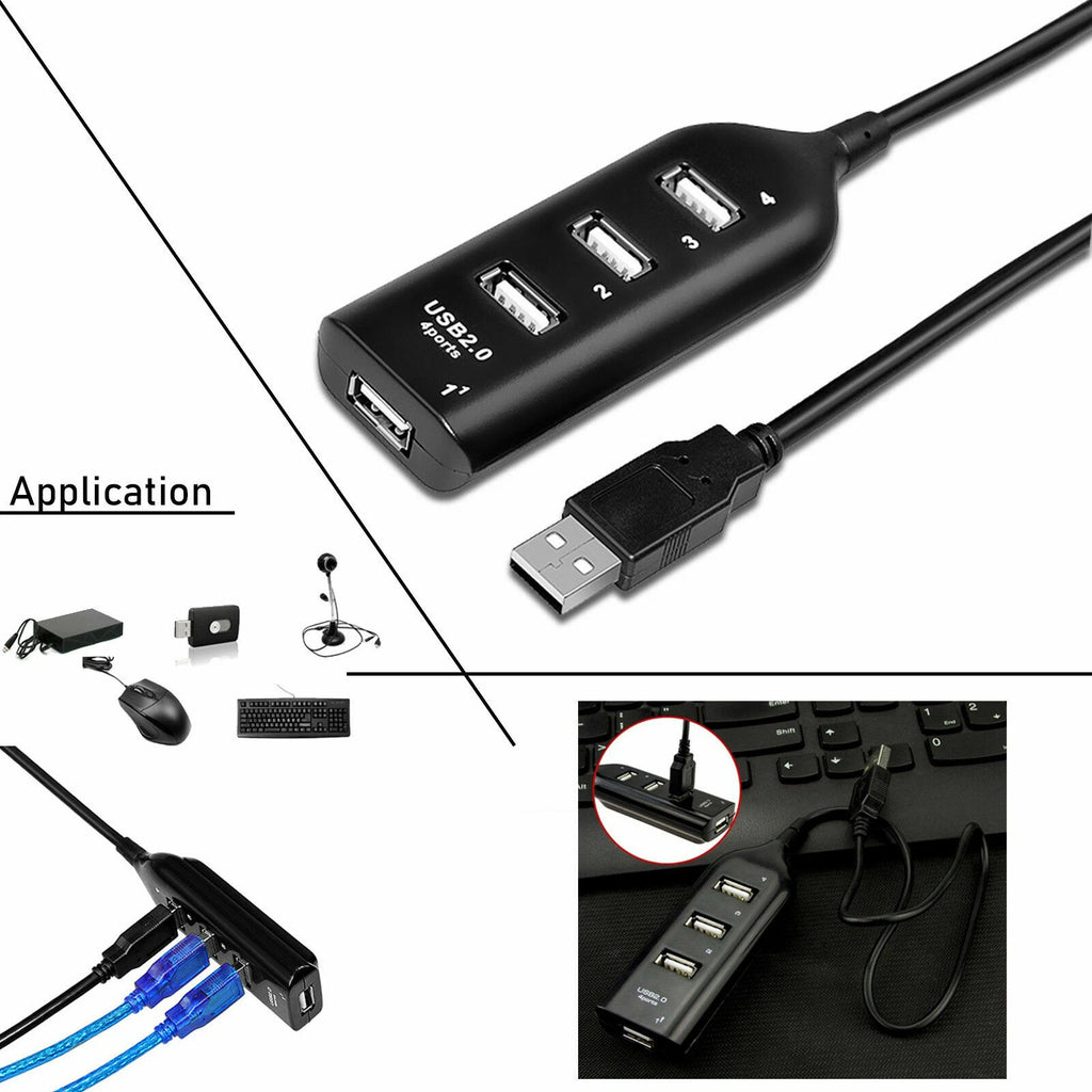 4-Port USB 2.0 High-Speed HUB Splitter for Desktop & Laptop (2015–2025)
