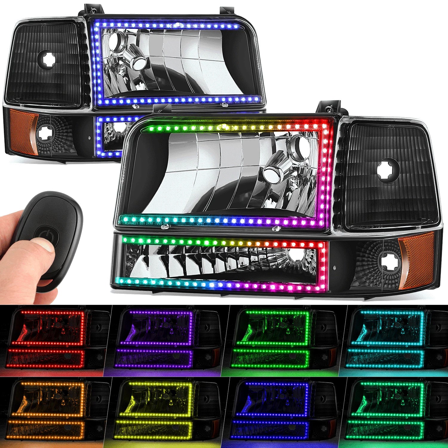 RGB LED Light Bar for Ford F-150 F-250 F-350 Bronco (1992–1996)