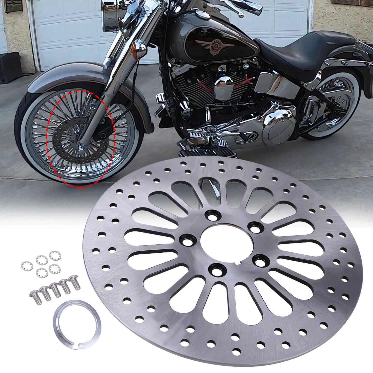 Rear 11.5" Brake Rotor for Harley Touring Electra Glide Road King (2000–2007)