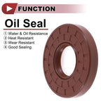 2X Oil Seal Rotary Shaft Seal FKM Rubber 35x80x12mm for Various Models