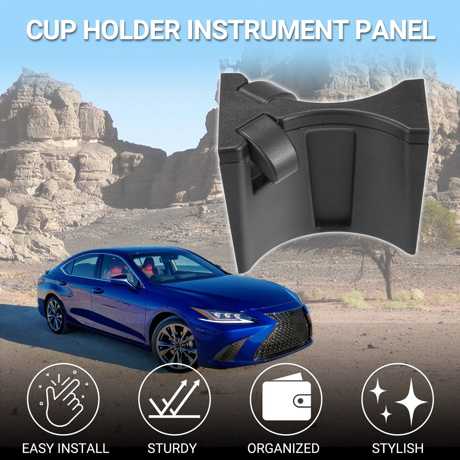 Cup Holder for Lexus ES350 (2007–2012) No. 5898433020 Black 1 Pcs