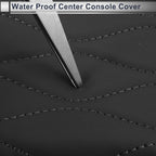 Center Console Cover with Storage Bag for BMW 5 Series (2011-2017) Black 1 Set