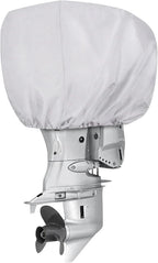 Boat Motor Cover for Outboard Engine (30-60 HP) - High Density Waterproof Silver