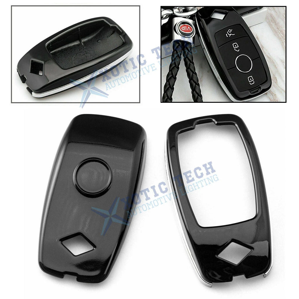 Black ABS Remote Key Fob Protector for Mercedes-Benz E S GLC GLA (2000-2024)
