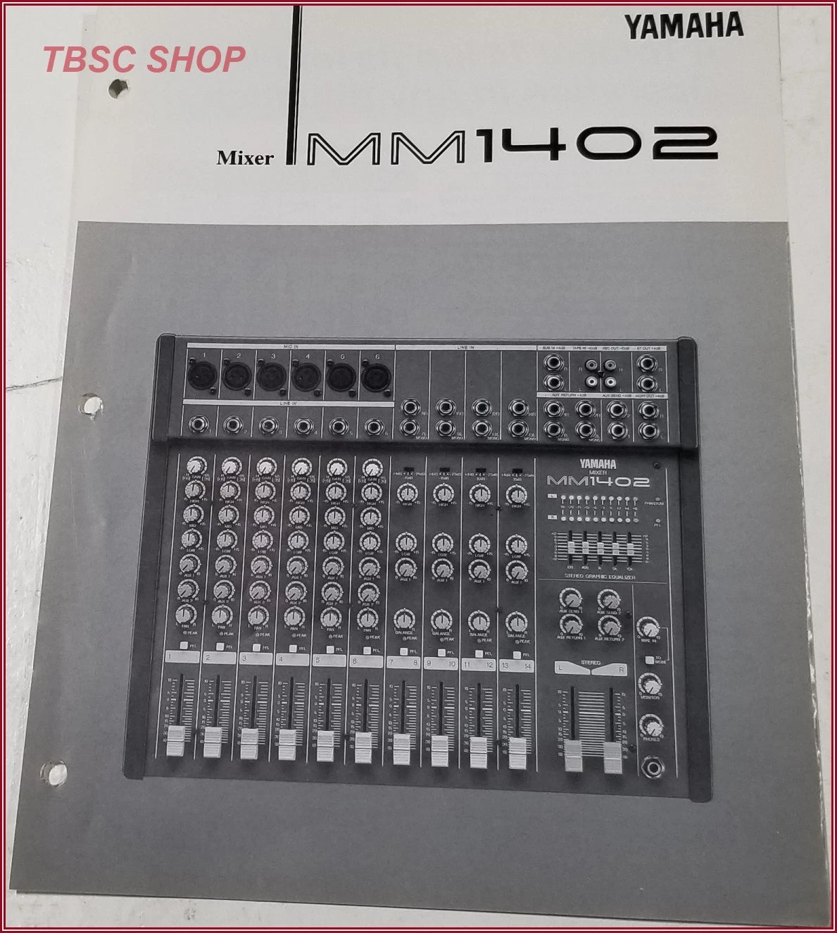 Yamaha MM1402 Mixing Console Brochure