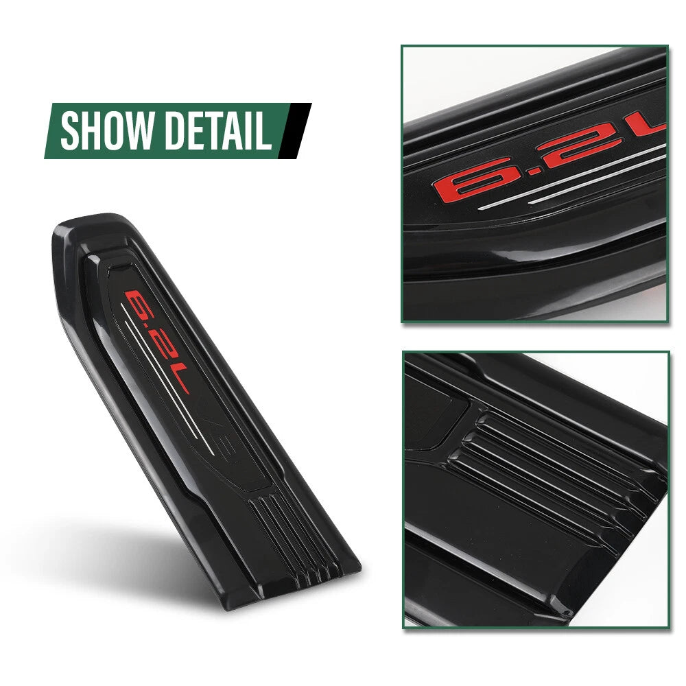 Fender Vent Emblem for GMC Sierra 1500 (2019–2025) Black Left + Right