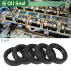 Set of 5 Oil Seal TG4 Lip Seal Ring NBR Rubber 30x42x10mm
