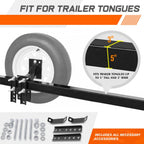 Trailer Spare Tire Mount Kit for Universal Fit (100 lbs Capacity)