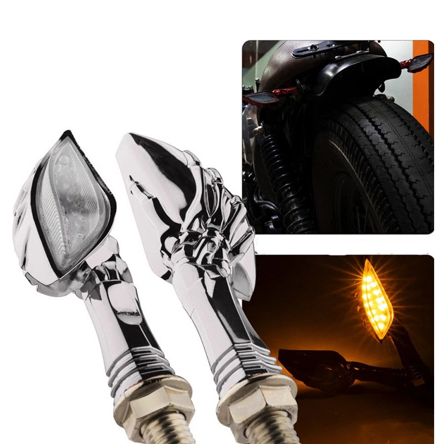 2X 8mm/10mm LED Turn Signal Light Indicators for Motorcycle