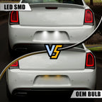 2X White 6000K LED License Plate Lights for Chrysler 300 (2015–2023)