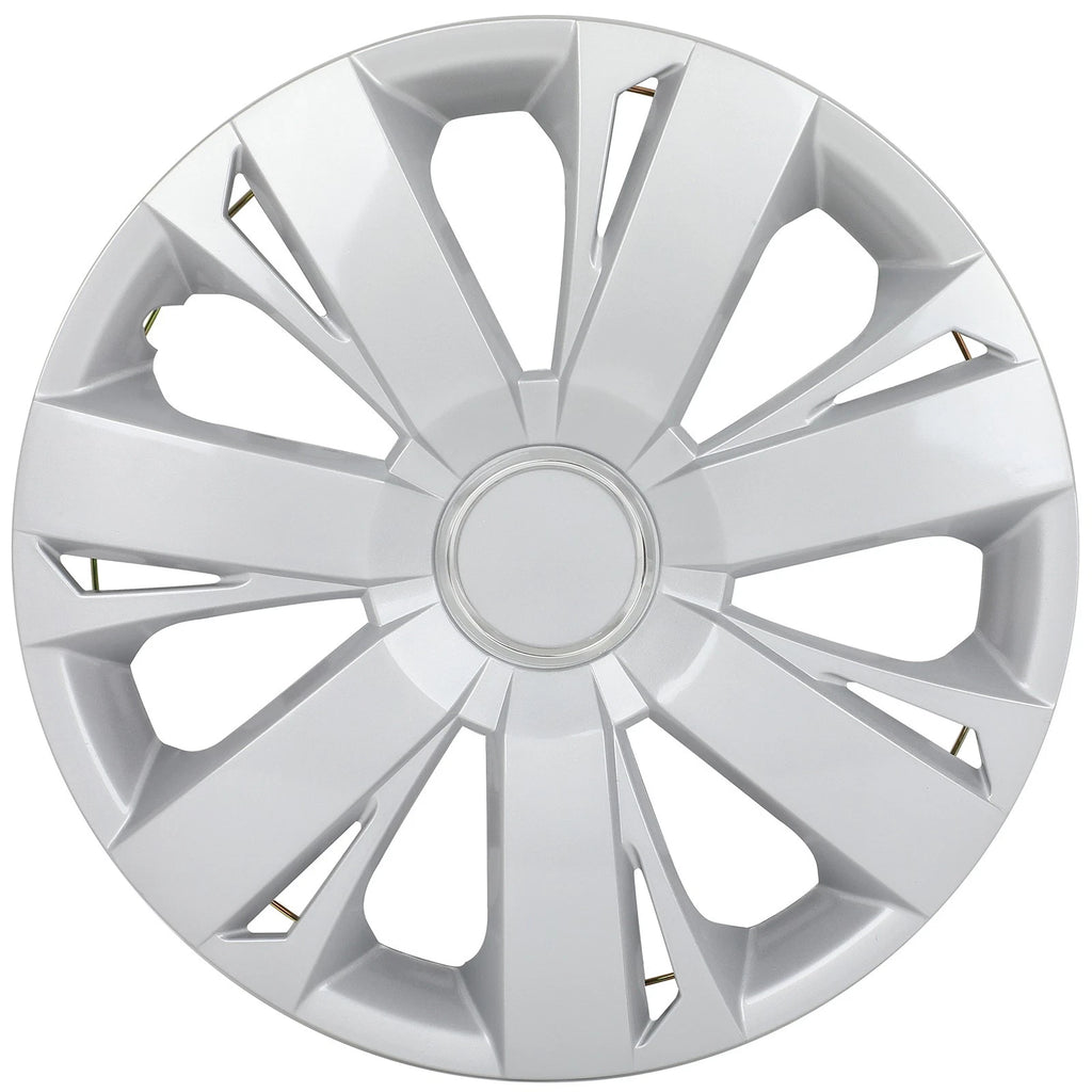 Set of 4 15 Inch Silver Wheel Hub Caps Wheel Cover Trim Kit