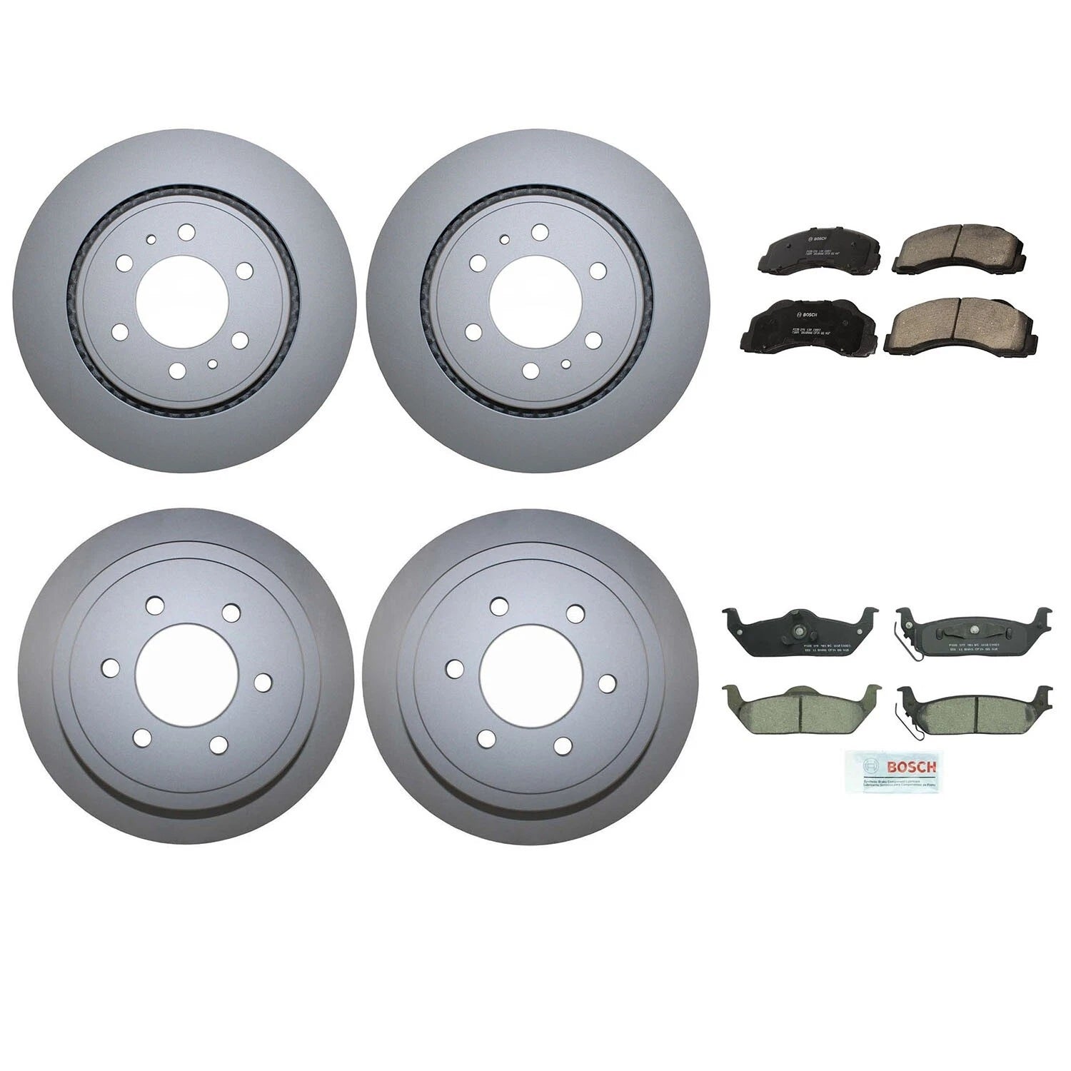 Front Rear Brake Kit Rotors & Bosch Ceramic Pads for F-150 (2015–2023)