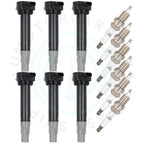 Set of 6 Ignition Coils & Spark Plugs for Chrysler Sebring Dodge Charger (2006–2010)