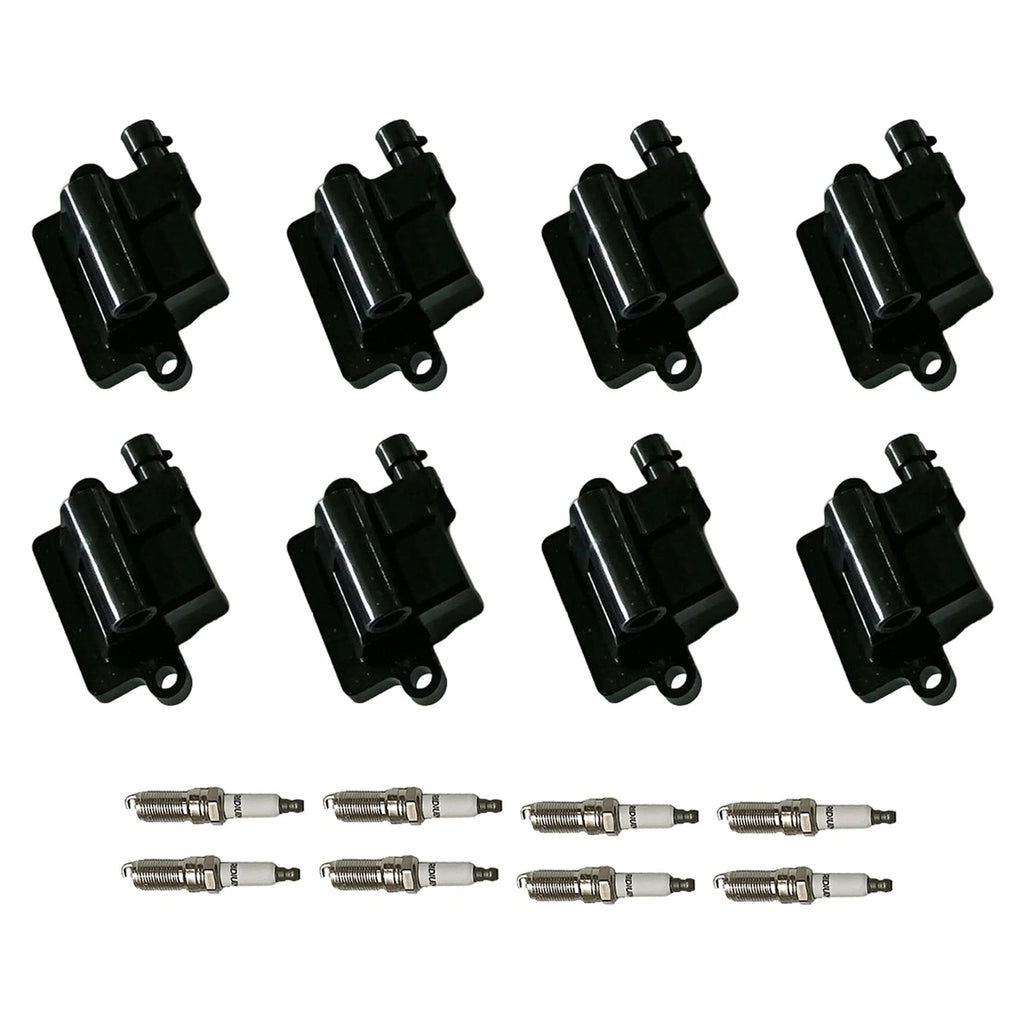 Set of 8 Ignition Coils & Spark Plugs for Express 1500 2500 3500 Silverado 1500 (2003–2023)