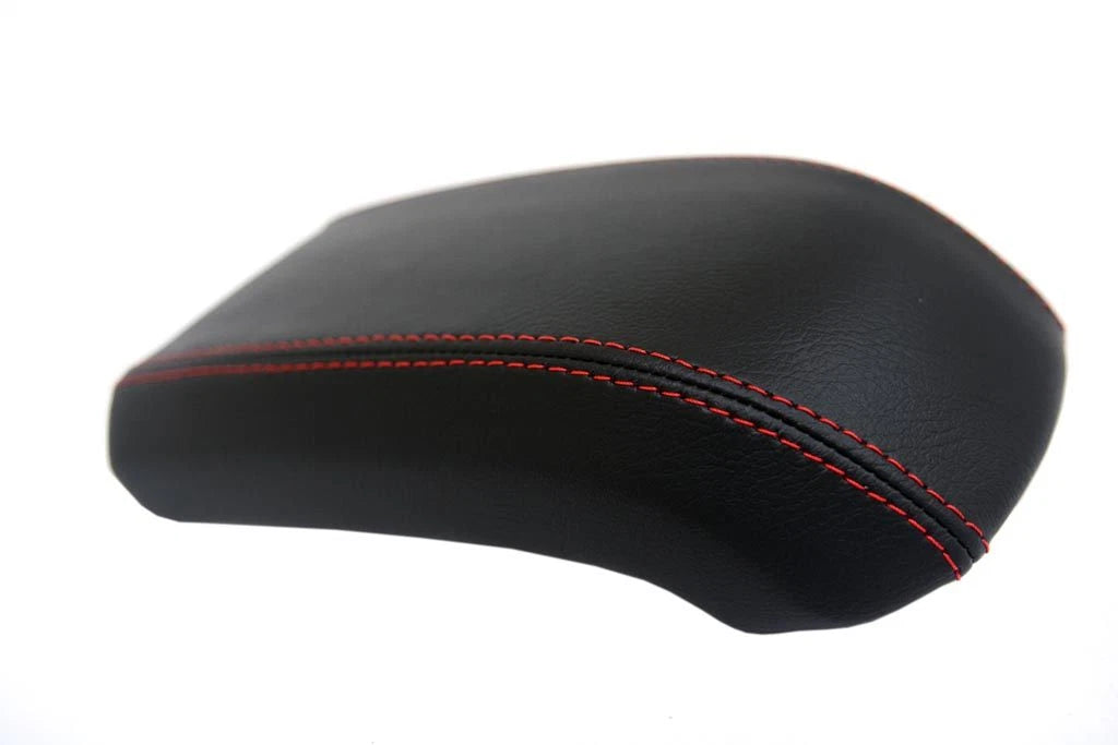 Center Console Armrest Cover for Ford Fiesta (2014–2019) Red Stitch