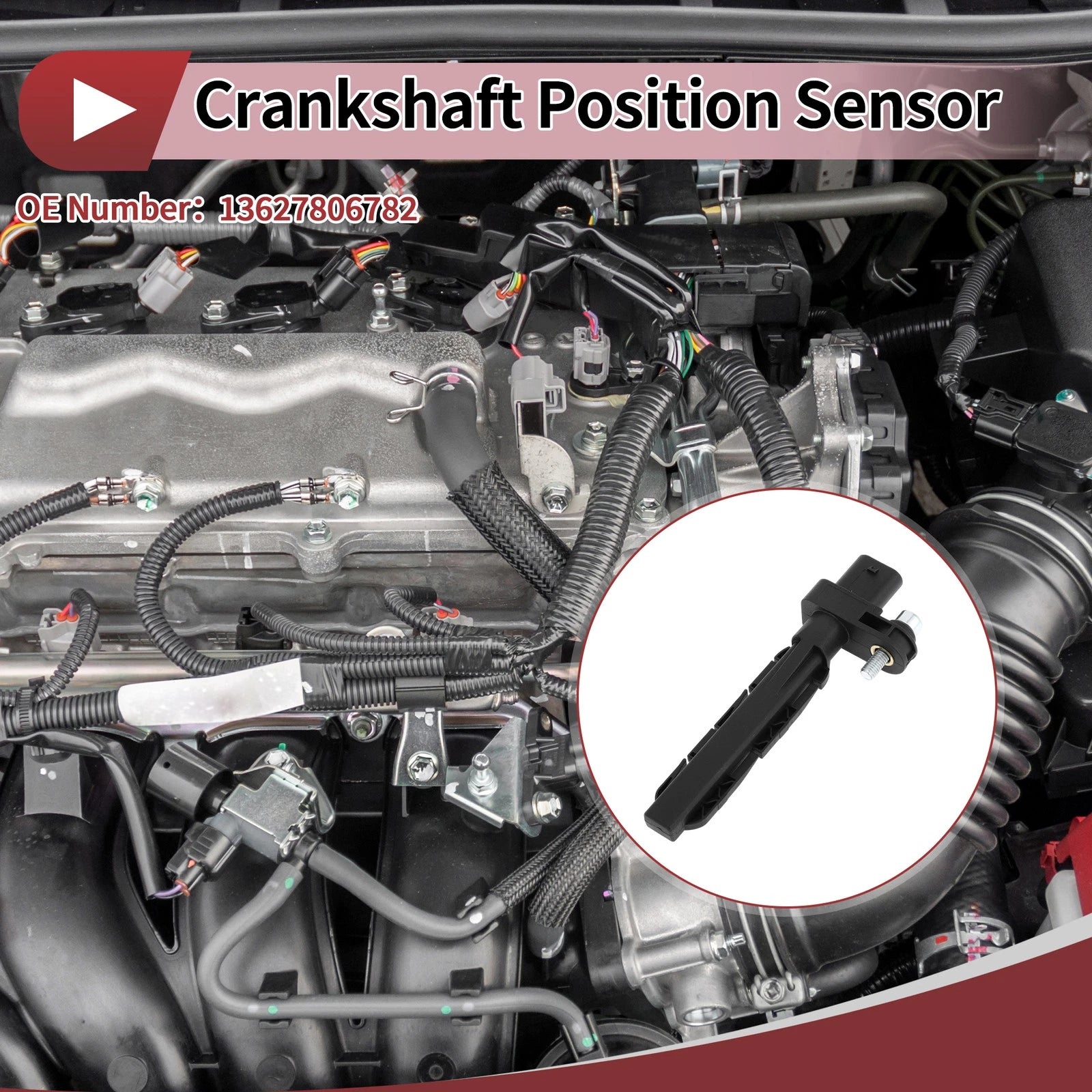 Crankshaft Position Sensor for BMW F30 330d (2012–2018) No. 13627806782