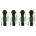 Set of 4 NGK G-Power Platinum Spark Plugs & Coil Boots for Mazda 3 6 CX-7 (2007–2009)
