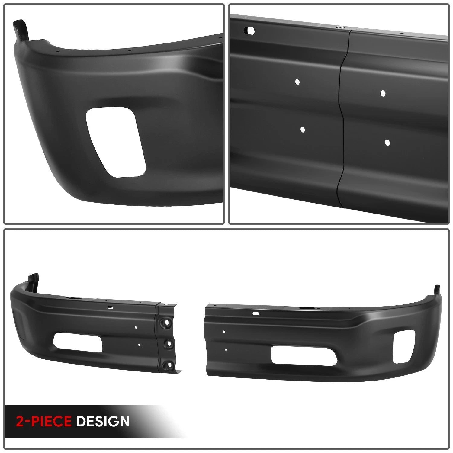 Front Bumper Face Bar for Ram 1500 Classic (2013–2023) Black w/o Sensor Holes