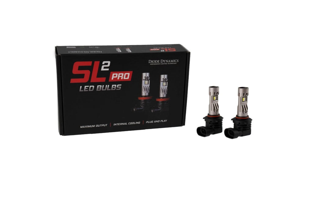 LED Headlight Bulbs Pair SL2 6000K for Diode Dynamics 9005 9011 H10 (2005–2015)