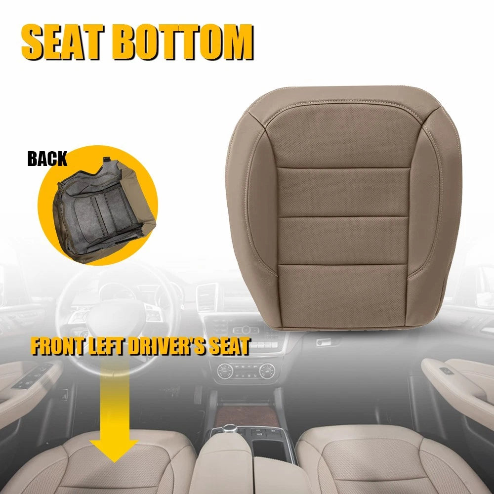 Bottom Seat Cover for Mercedes ML250 ML350 ML450 (2012–2015) Tan Leather