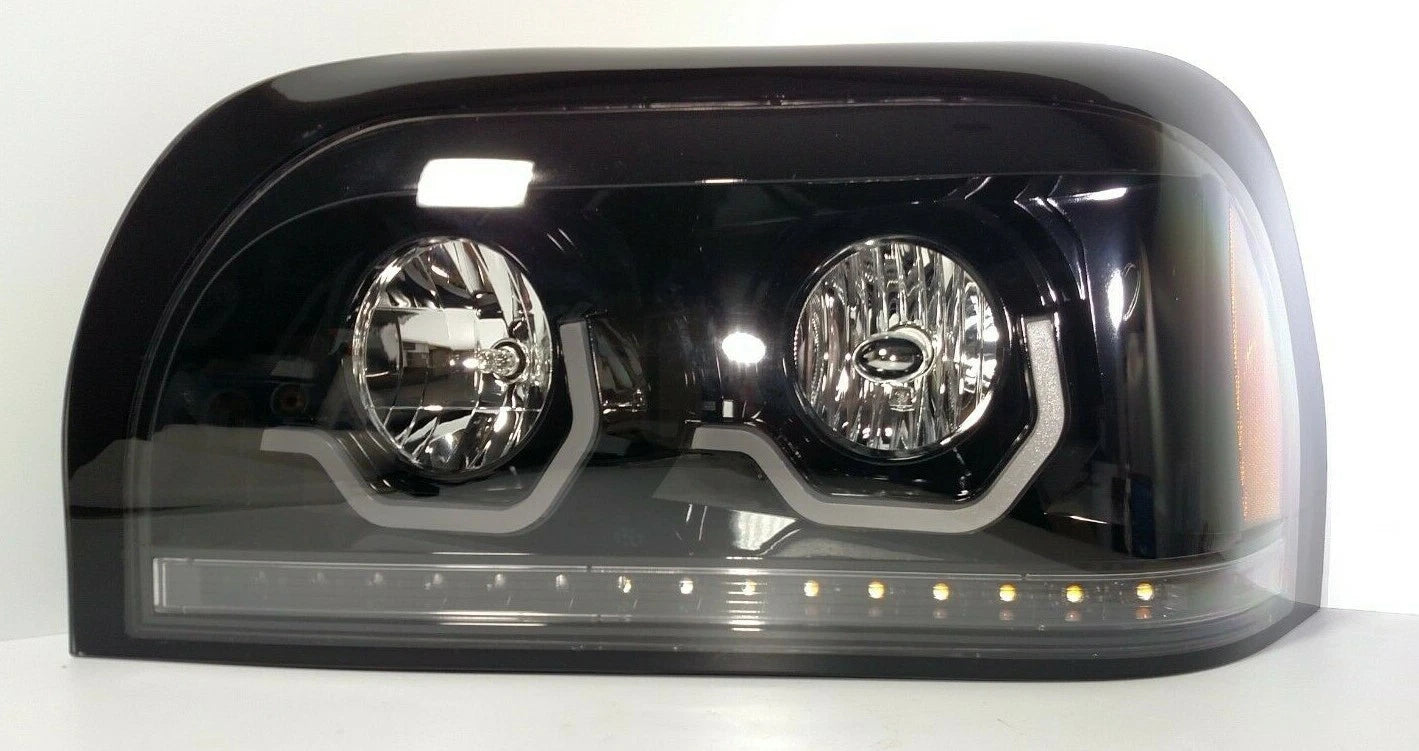 Right Blackout Headlight LED Turn Signal Light Bar for Freightliner Century (2008–2016)