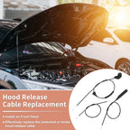 3Pcs Engine Bonnet Hood Release Cable Kit for BMW X5 E53 (2000–2006) 51238402615