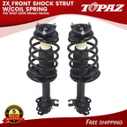 2X Front Complete Shock Struts with Coil Springs for Nissan Sentra (2002–2006)