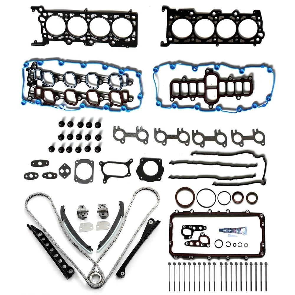 Full Gasket Set Timing Chain Kit Head Bolts for Ford Expedition (1999)