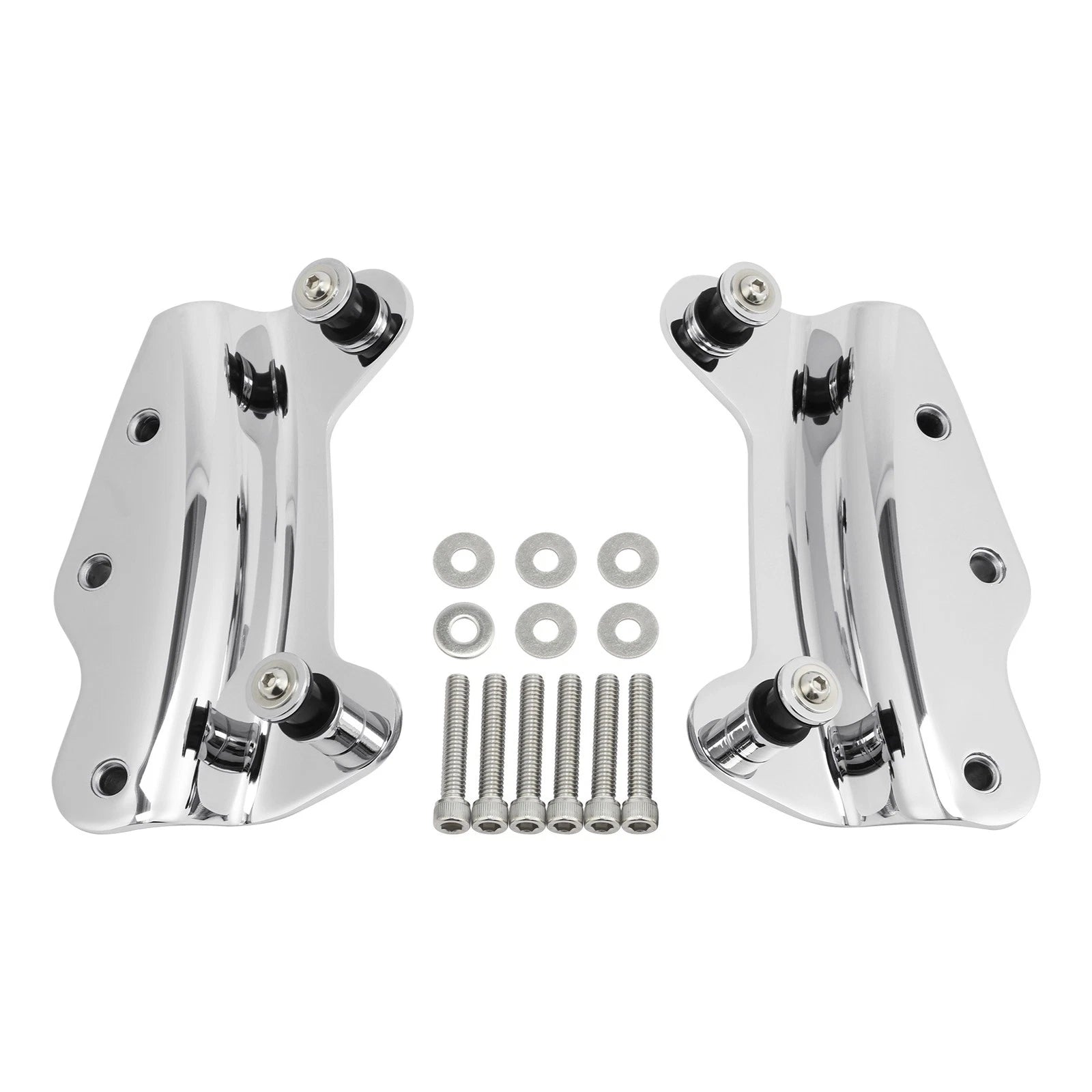 Chrome 4 Point Docking Hardware Kit for Harley Touring Street Glide (2009–2013)