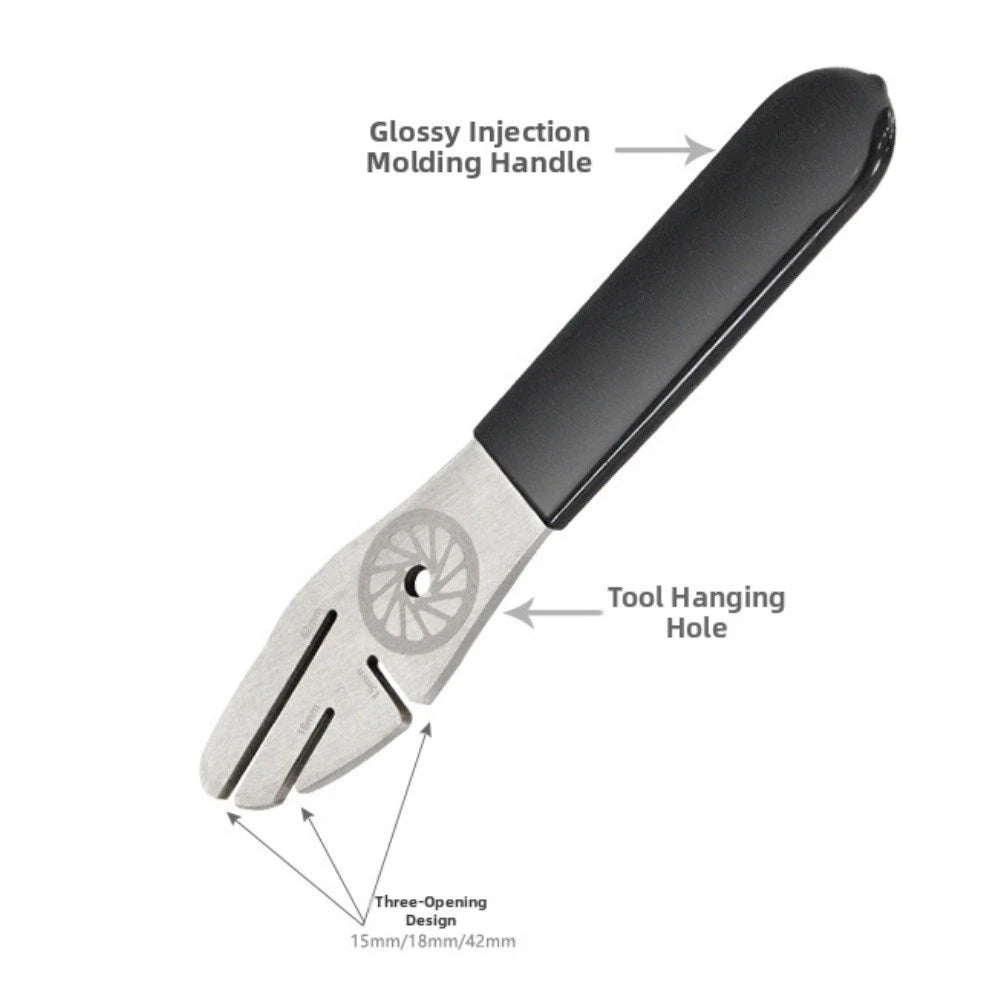 Disc Brake Rotor Wrench for Road Bike (Adjustable 15mm 18mm 42mm)