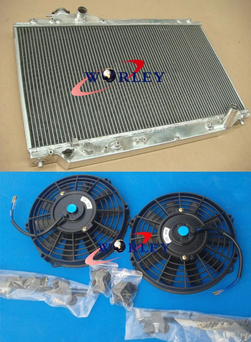 Aluminum Radiator & Fans for Toyota Supra JZA80 Turbo (1993-1998)