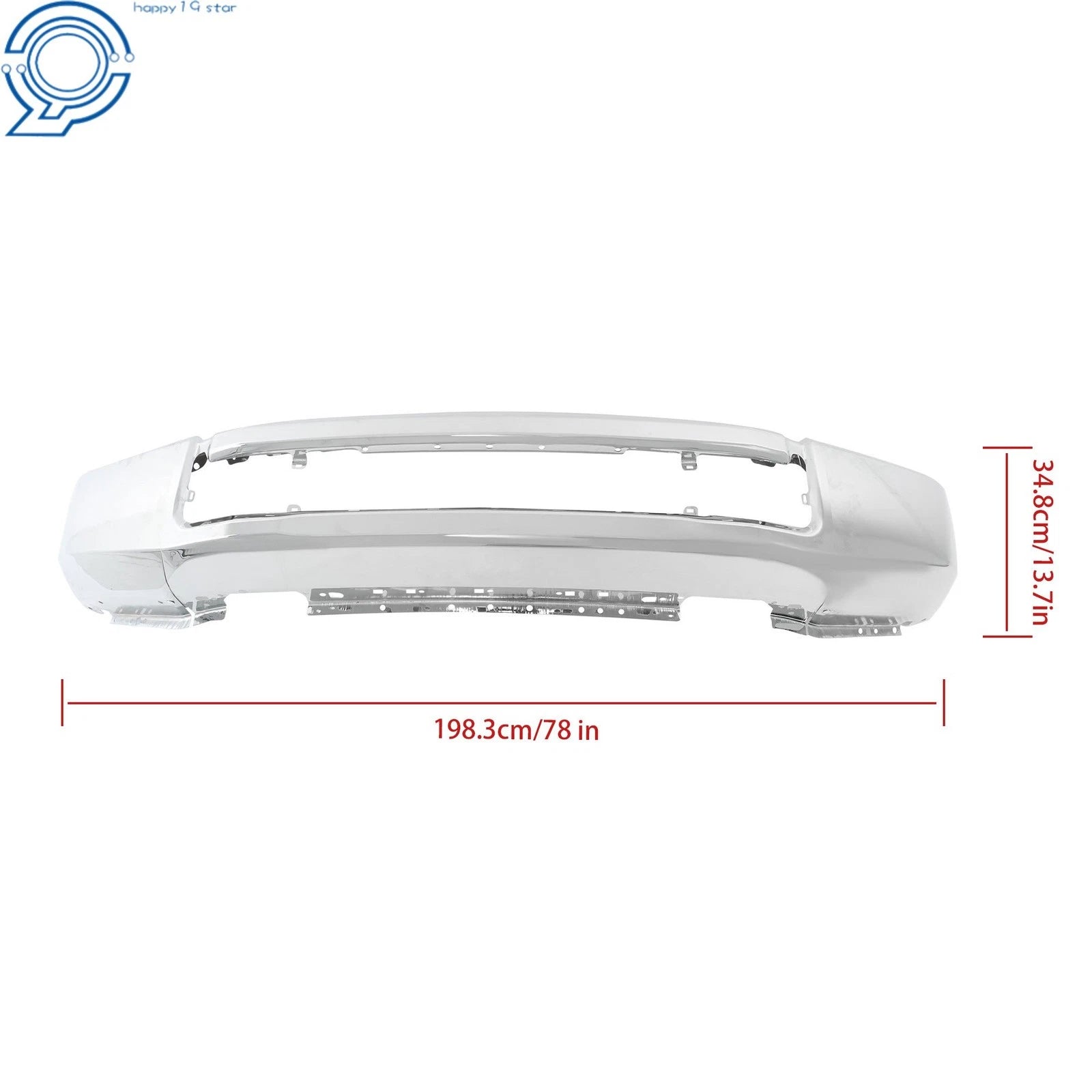 Steel Chrome Plated Split Front Bumper FO1002448 for Ford F-250 F-350 (2020–2022)