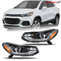 Set of 2 Projector Headlights with LED DRL for Chevy Trax (2017–2019)