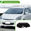 Dashboard Cover Mat for Toyota Wish (2010–2018) Sun Protector Pad Black Red