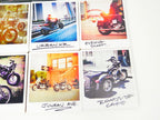 Set of 8 Multi-Color Snapshot Wood Beer Coasters for Harley Davidson