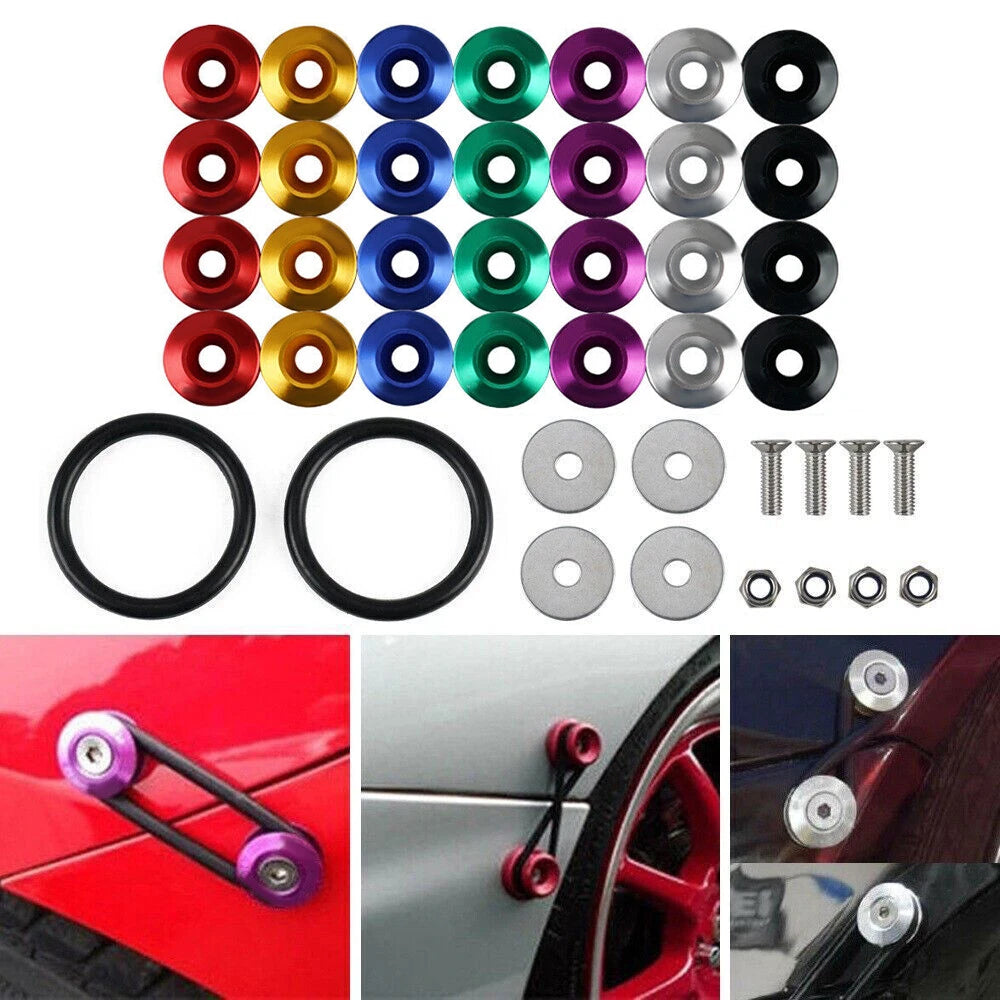Aluminum Quick Release Fastener Kit for Car Bumpers Trunk Fender Hatch