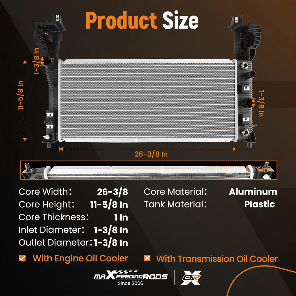 Aluminum Radiator for Ford Edge L4 2.0L (2012–2014)