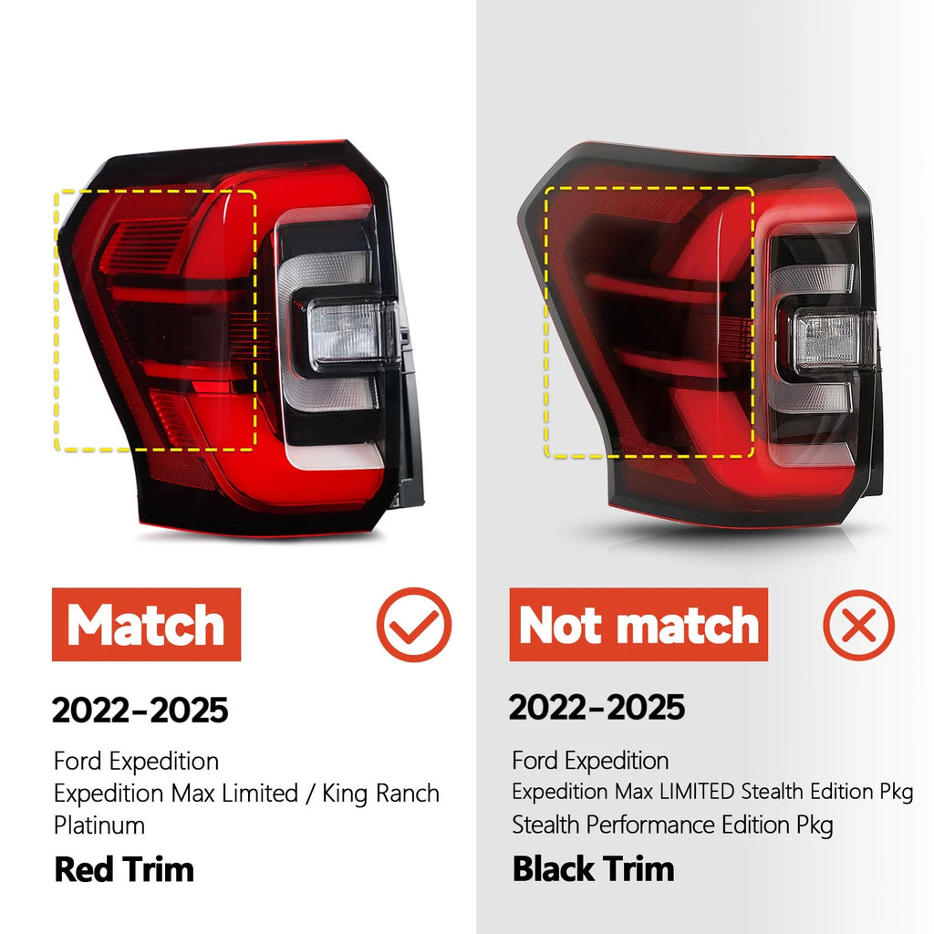 LED Tail Light Left for Ford Expedition Limited/King Ranch/Platinum (2022–2025)