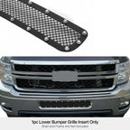 Stainless Black Mesh Rivet Grille for Chevy Silverado 2500/3500 (2011-2014)
