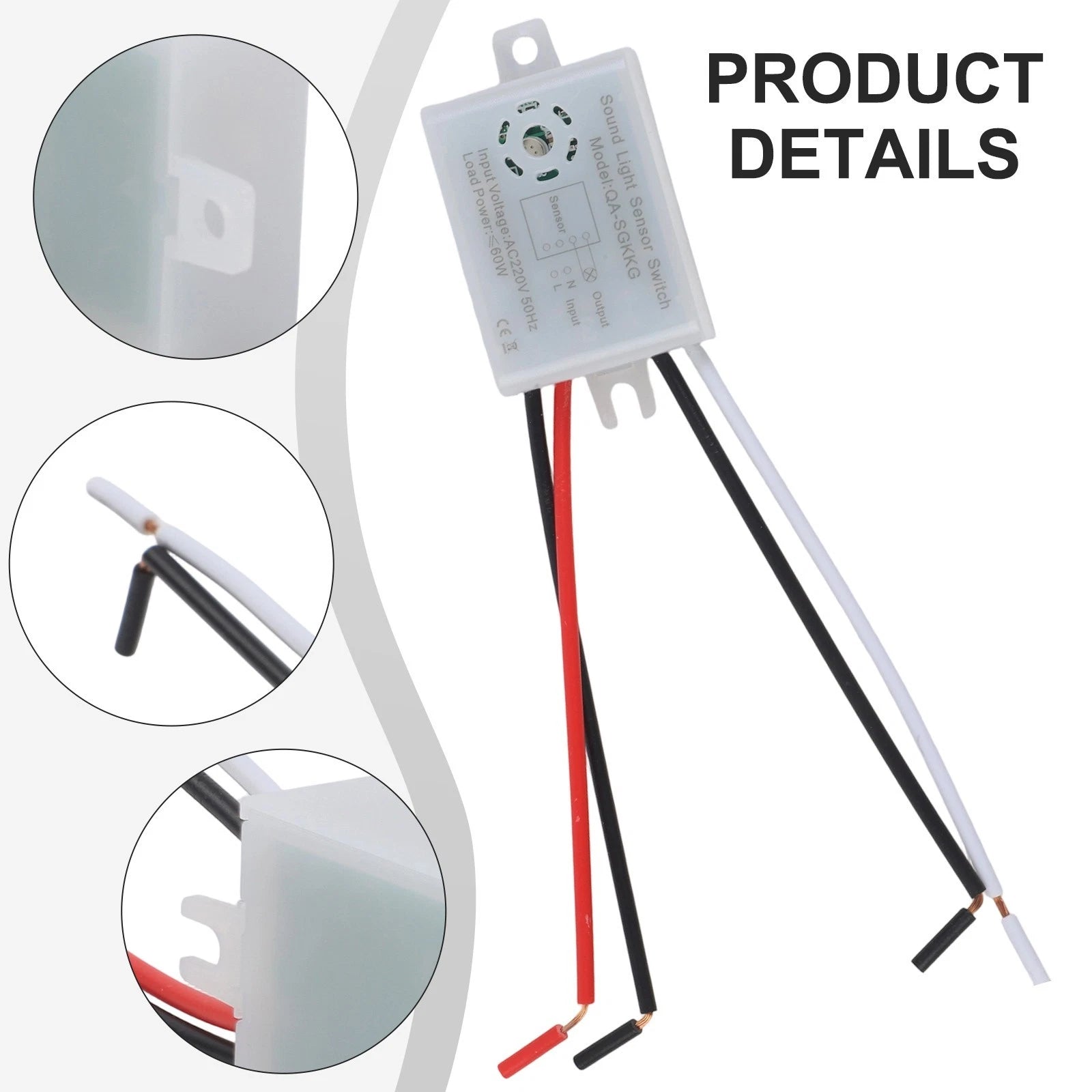 Sound Activated Light Switch with Delay for Warehouse Corridor (AC 220V)