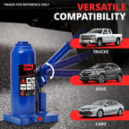 15" Hydraulic Bottle Jack for Automotive Repair (4 Tons)