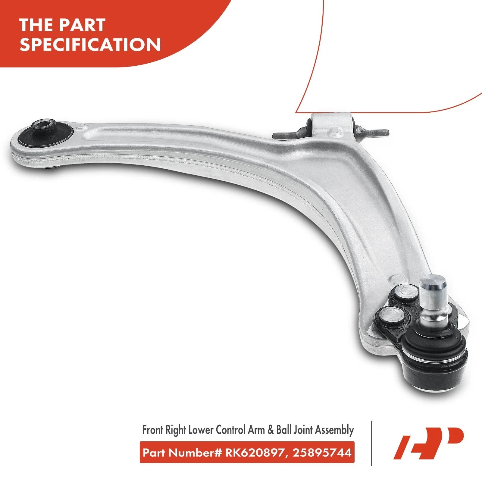 Front Right Lower Control Arm with Ball Joint for Chevrolet Cobalt HHR (2005–2010)
