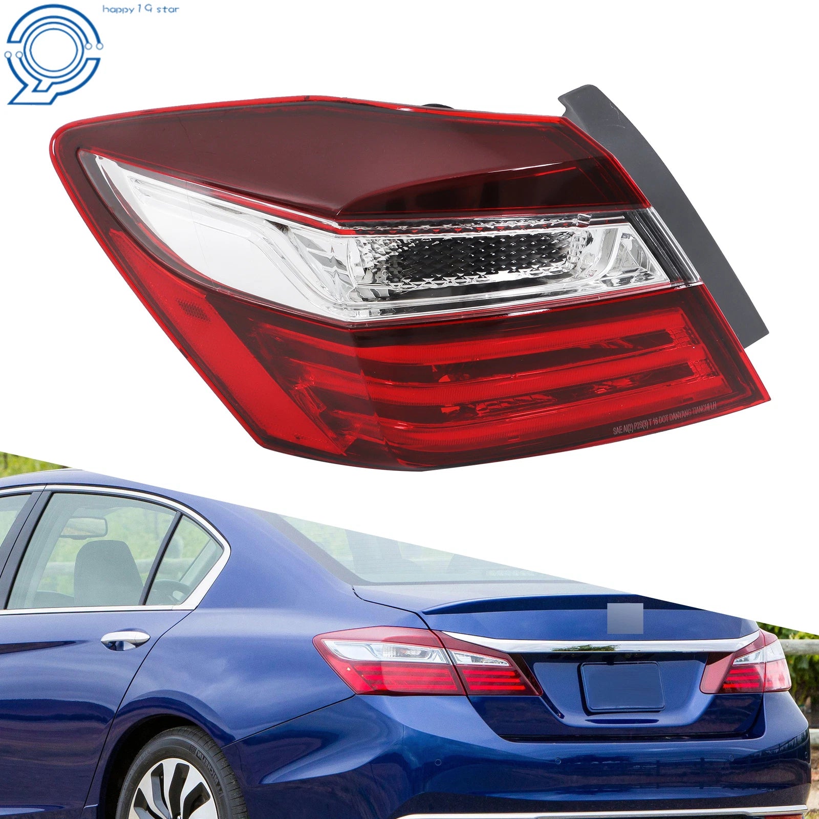Tail Light for Honda Accord (2016–2017) Outer Driver LH Rear