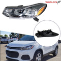 Driver Left Headlight for Chevrolet Trax (2017–2019) Halogen Chrome Housing
