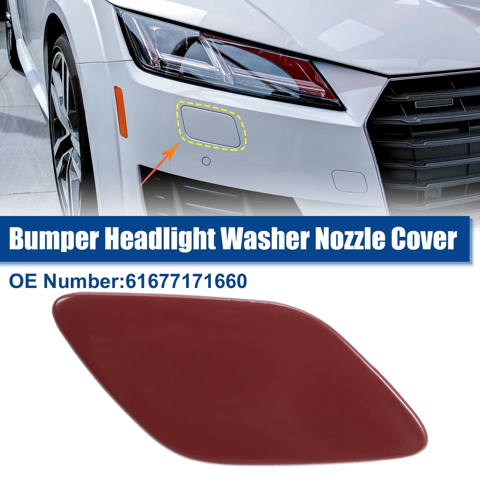 Front Bumper Headlight Washer Cover Cap for BMW 335i (2007–2013)