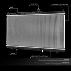Full Aluminum Radiator for Honda Accord 2.0L Hybrid (2014–2015) DPI 13418