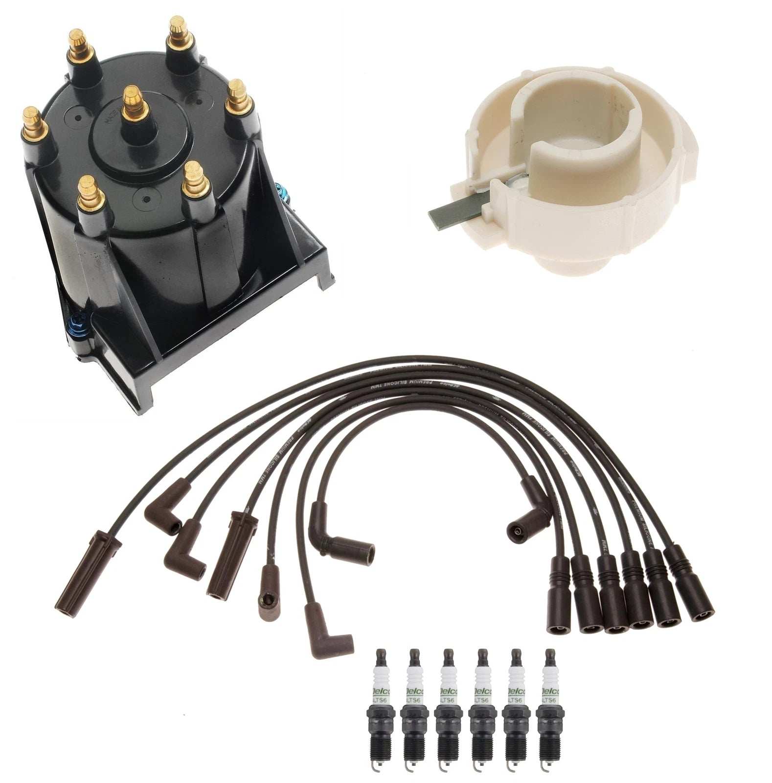 ACDelco Ignition Kit Set for Chevy VIN W (Includes Rotor, Cap, Wires, Plugs)
