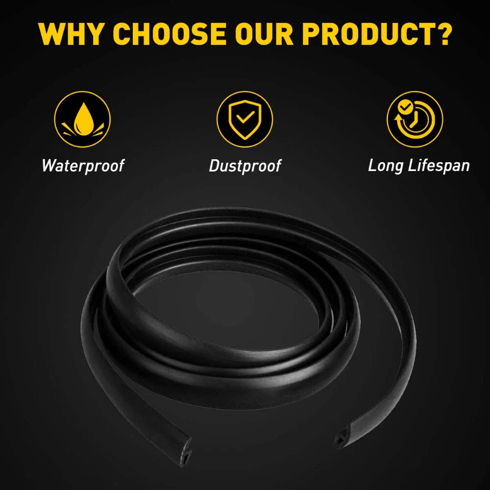 Rubber Windshield Trim Seal for Car Rear Front Window (10ft)