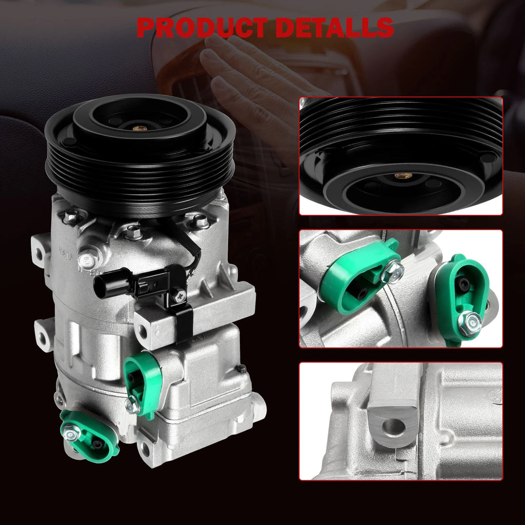 A/C Compressor with Clutch for Hyundai Sonata (2006-2008)
