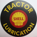 Vintage Replica Tin Metal Sign for Shell Tractor Lubrication (No Year)